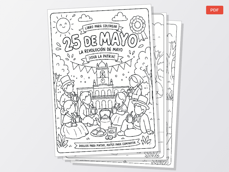 Dibujos para pintar - Edicion 25 de Mayo - imagen 1