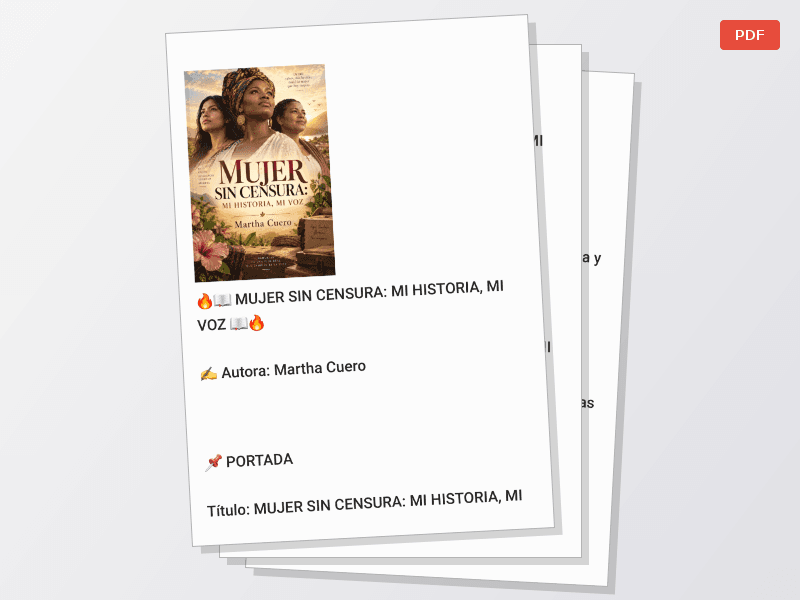 Libro mujer sin sensura mi historia mi voz — Documentos