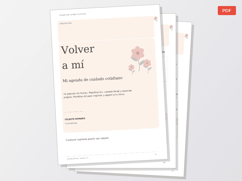 Volver a mí: Ebook de autocuidado más agenda imprimible.