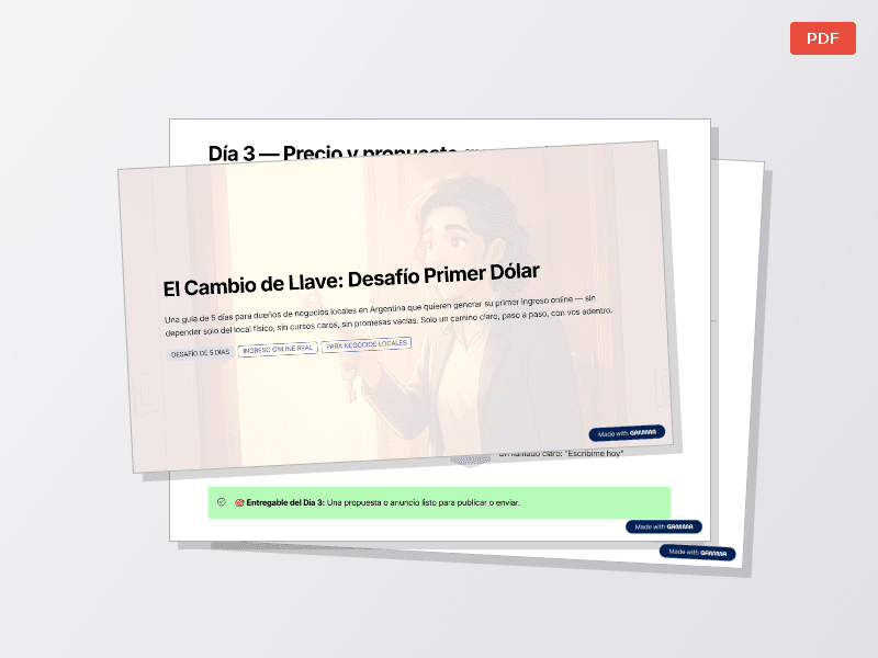 El Cambio de Llave: Desafío Primer Dólar — Documentos