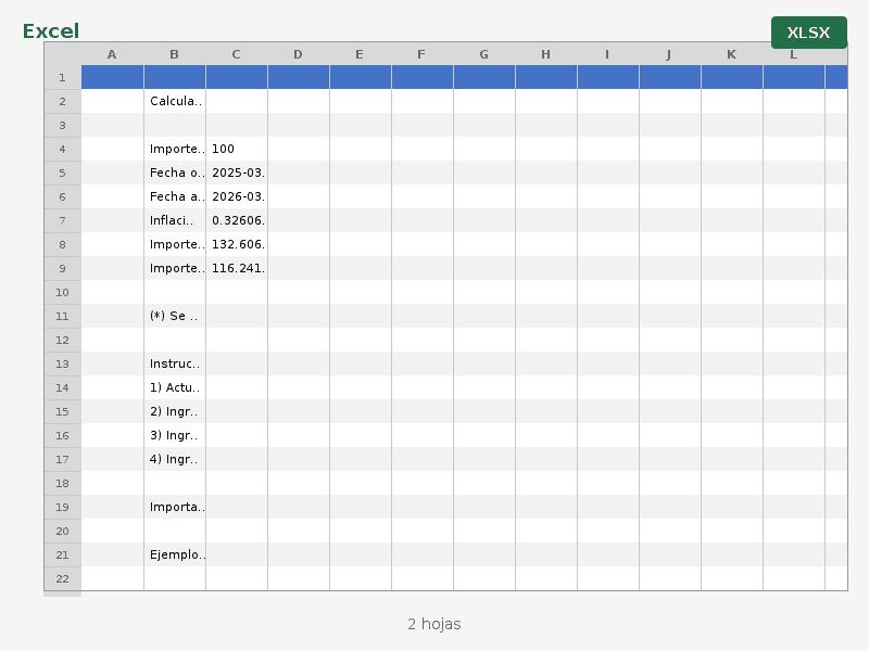 Calculadora de inflación — Documentos