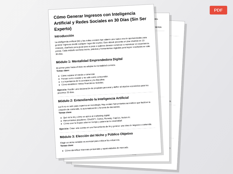 🚀 IA + Redes Sociales: El Método Paso a Paso para Crear Ingresos Desde Cero — Documentos