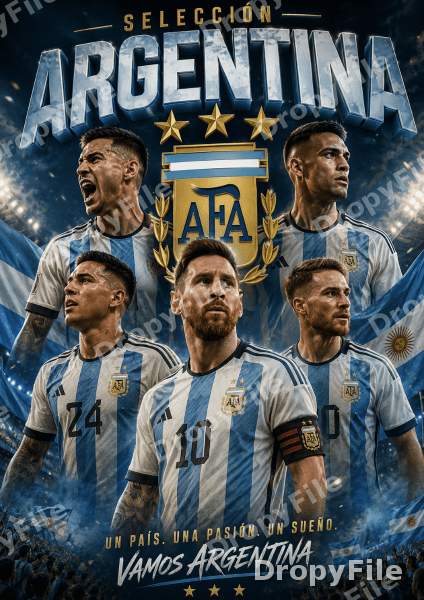 Póster de la selección Argentina  — Diseño Gráfico