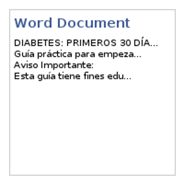 Diabetes 30 dias