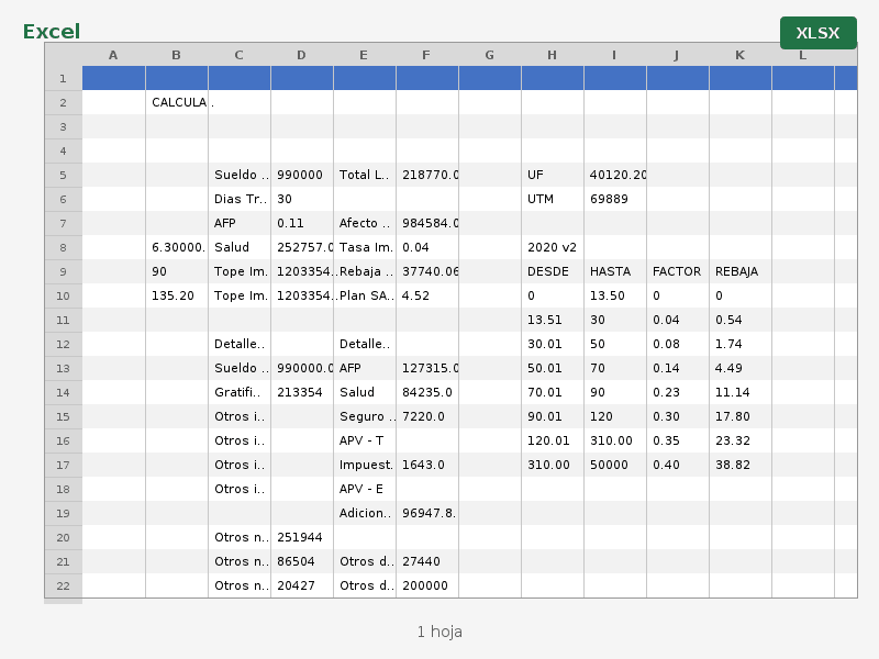 Calculadora de Sueldo Chile - imagen 1