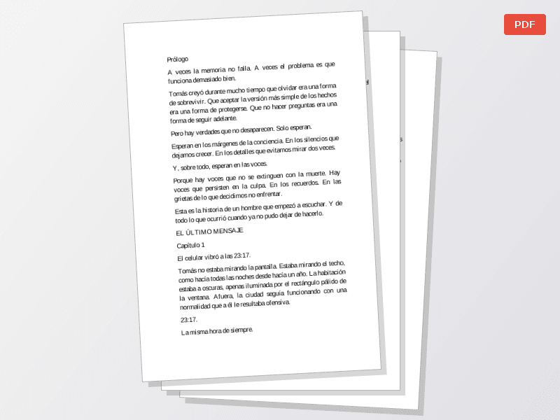 El último mensaje — Documentos