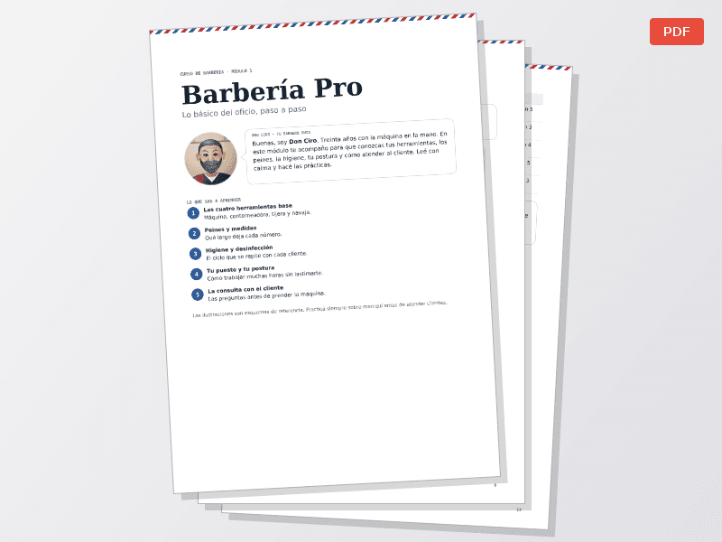 Barbería Pro, curso en PDF con Don Ciro, imagen 1