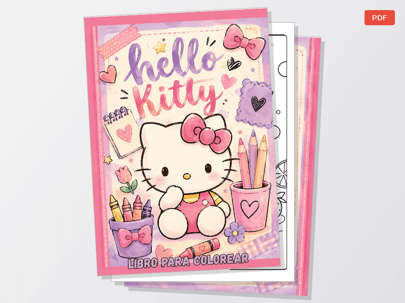 Hello Kitty, Libro para colorear  — Documentos