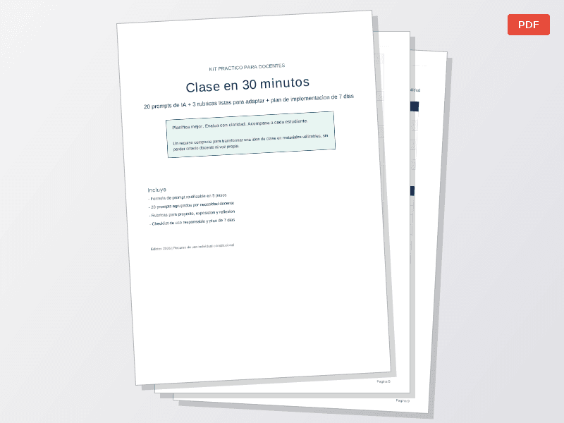 Clase en 30 minutos: 20 prompts de IA + 3 rúbricas — Documentos