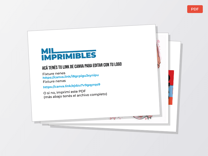 COMBO - Fixture nenes y nenas + album de figuritas - imagen 1