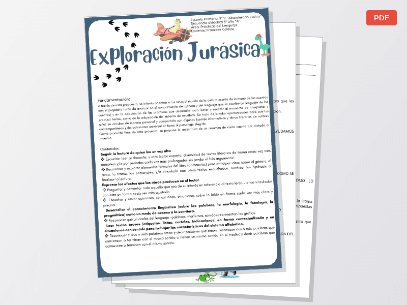 Seguir un itinerario de lectura: Dinosaurios  — Documentos