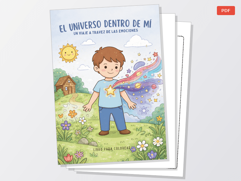 Libro imprimible para colorear - Emociones en la infancia — Documentos
