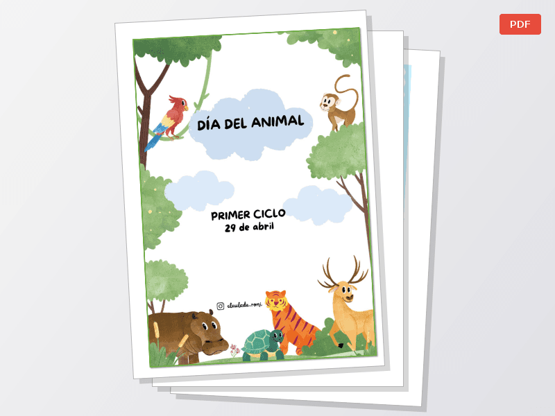 Pack efemérides -Primer ciclo (Día del animal y día del trabajador) - imagen 1