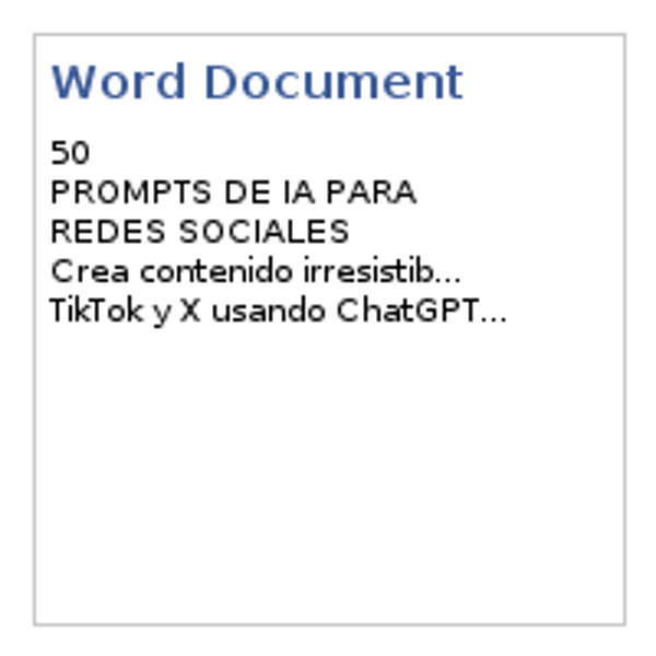 50 Prompts de IA para Redes Sociales — Documentos