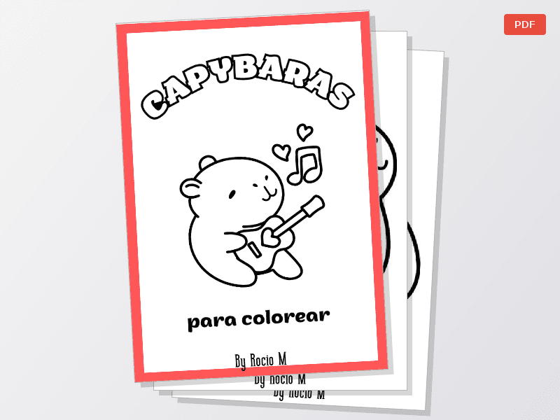 CAPYBARA PARA COLOREAR  - imagen 1