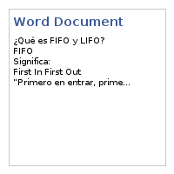 Diferencia entre FIFO y LIFO — Documentos