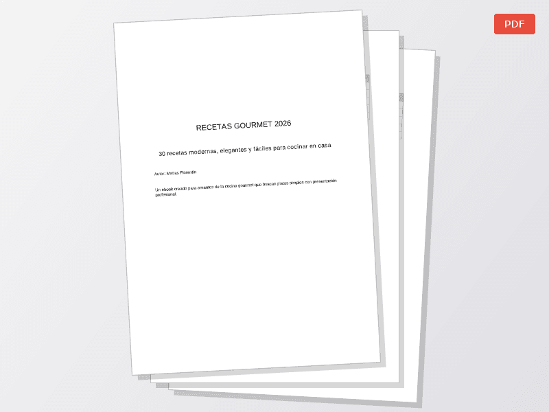 Guia de recetas gourmet paso a paso  — Documentos