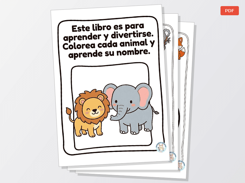 Libro para colorear de animales para niños (3 a 5 años) – 30 páginas imprimibles — Documentos