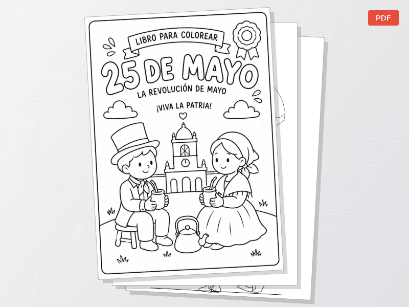 Dibujos para Pintar - Edición 25 de Mayo (4 a 7 años) - imagen 1