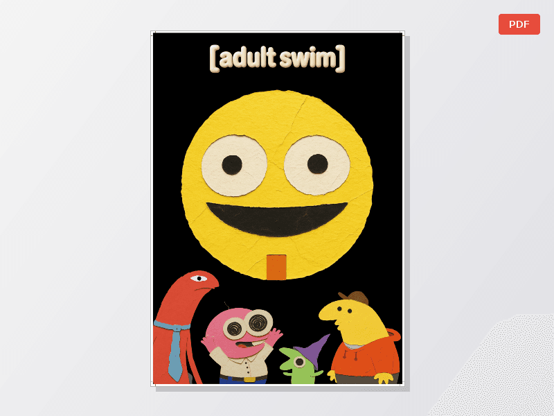 Poster A3 inspired by smiling Friends  - imagen 1