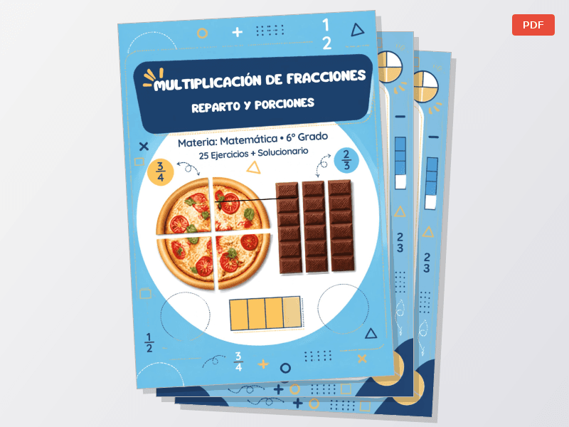 MULTIPLICACIÓN DE FRACCIONES: REPARTO Y PORCIONES