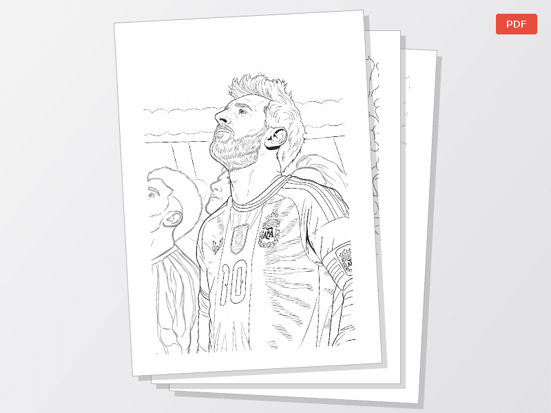 Dibujos para colorear de Messi