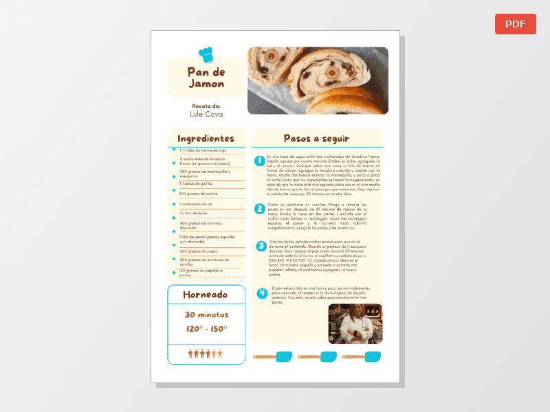 RECETA PAN DE JAMON — Documentos