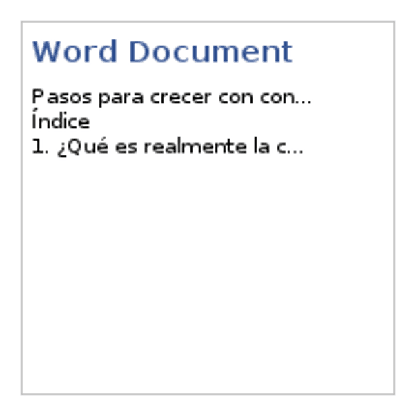 Pasos para crecer con confianza  — Documentos