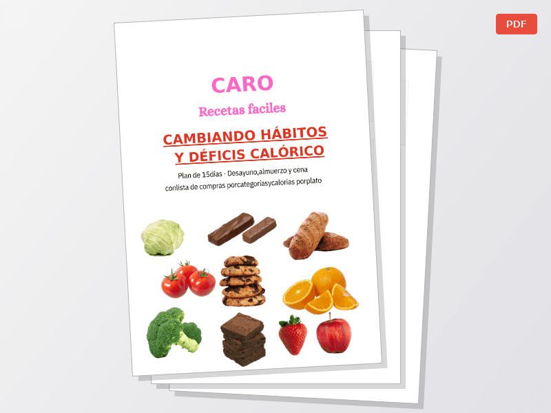 RECETARIO 15 días cambiando hábitos y deficis calorico  - imagen 1