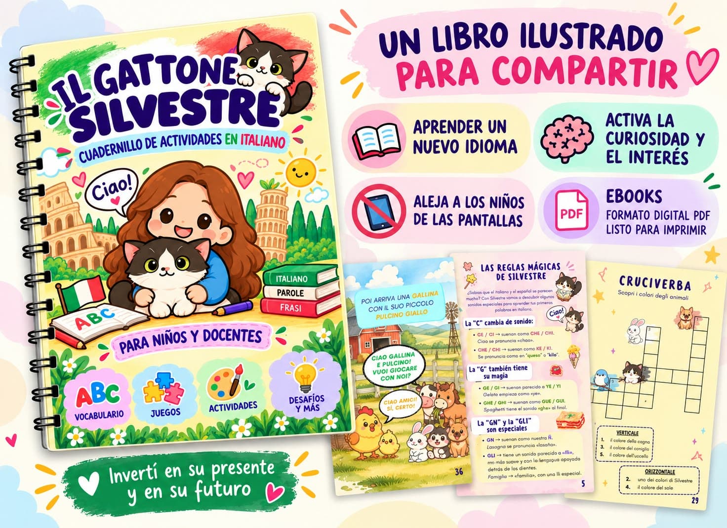 Il Gattone Silvestre – Mi primer libro para aprender italiano