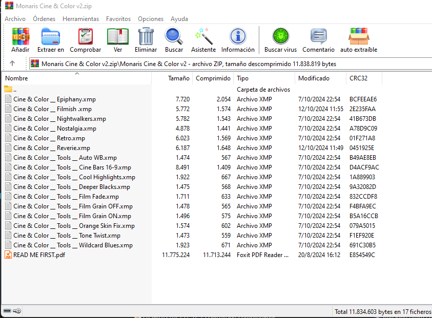 Monaris Cine & Color v2 — Fotografía