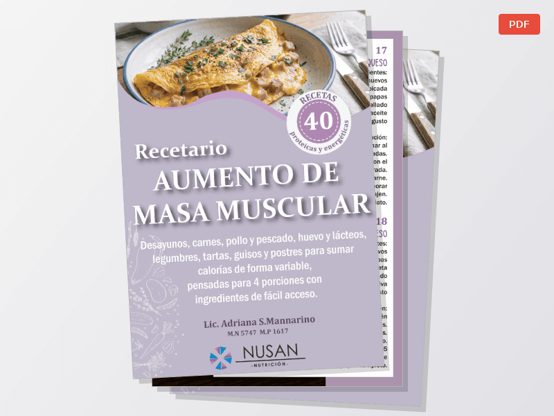 Recetario aumento de masa muscular — Documentos