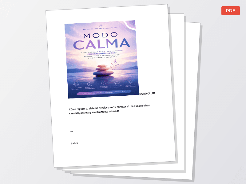 E-book Modo calma "Cómo regular tu sistema nervioso y volver a sentir paz mental " - imagen 1