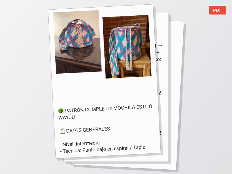 Patrón mochila wayuú - imagen 1