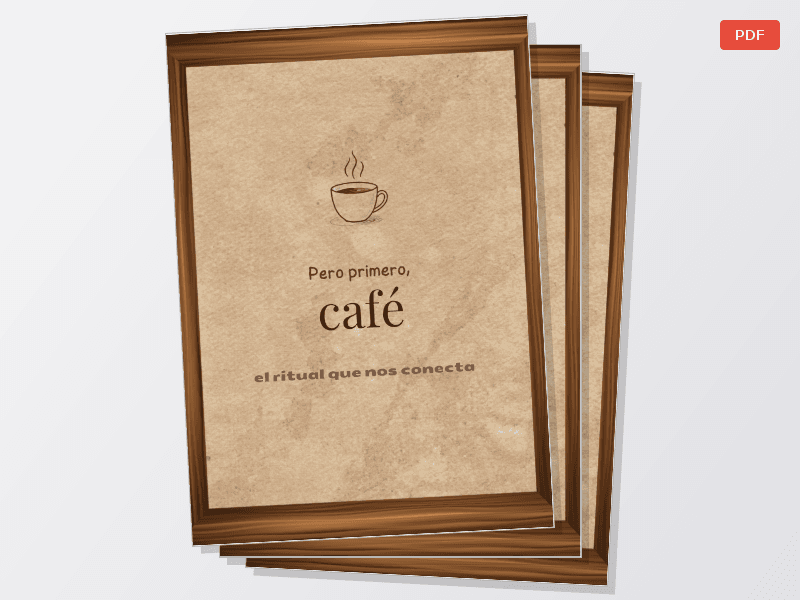 Colección Café - Pack de 9 frases inspiradoras para imprimir/printables decorativos - imagen 1